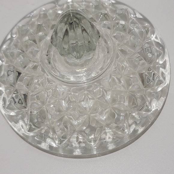 Vintage Glass Candy Dish with Lid - Picture 5 of 11